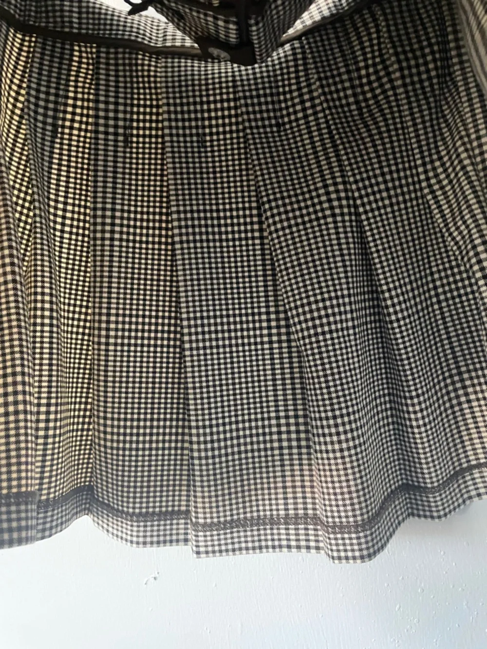 Maison D’ Emilie Black & White Gingham Pleated Skirt - Picture 7 of 9